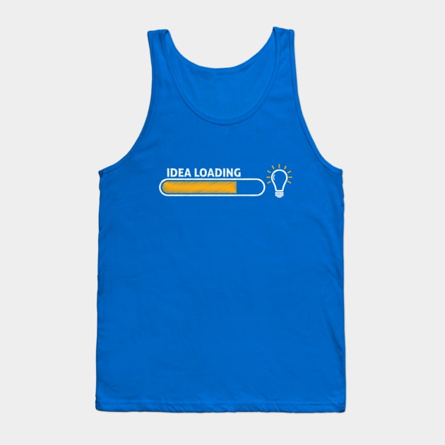Idea Loading Shirt with Light Bulb and Loading Bar Long Sleeve Tank Top by Aestrix